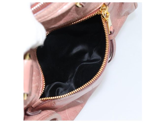 Bolso Miu Miu de cuero rosa oro Auth mr2722 Dorado - vista 23