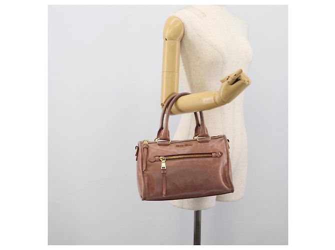 Bolso Miu Miu de cuero rosa oro Auth mr2722 Dorado - vista 24