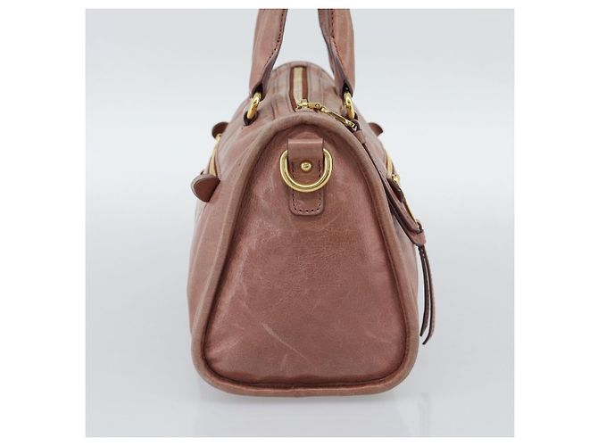 Bolso Miu Miu de cuero rosa oro Auth mr2722 Dorado - vista 3