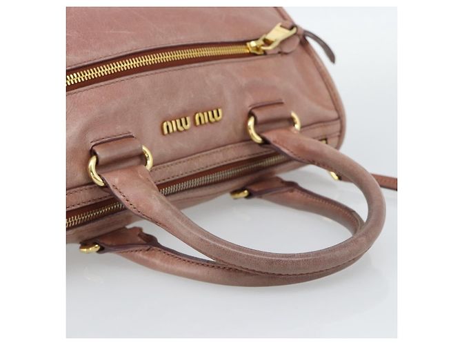 Bolso Miu Miu de cuero rosa oro Auth mr2722 Dorado - vista 7