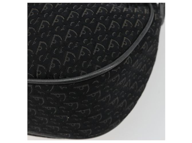 Borsa a tracolla Christian Dior Trotter Canvas Nera Argento Autentica 186592A Nero - vista 14