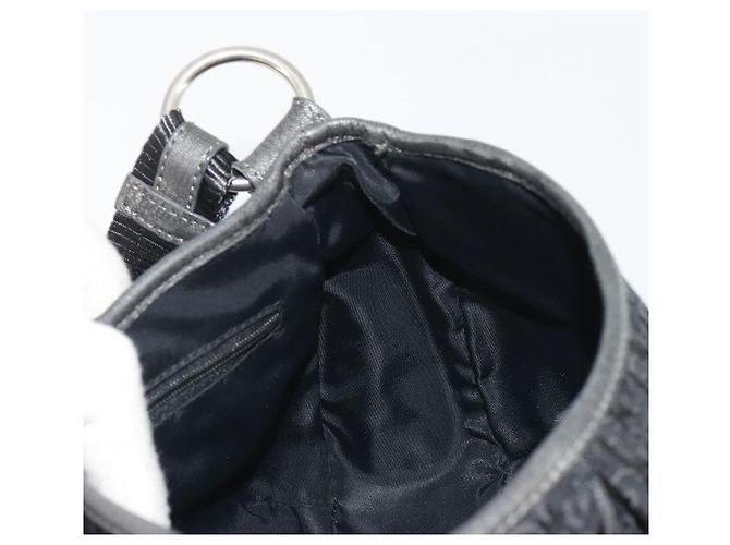Borsa a tracolla Christian Dior Trotter Canvas Nera Argento Autentica 186592A Nero - vista 20