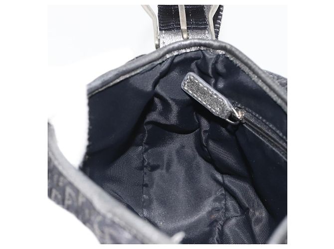 Borsa a tracolla Christian Dior Trotter Canvas Nera Argento Autentica 186592A Nero - vista 21