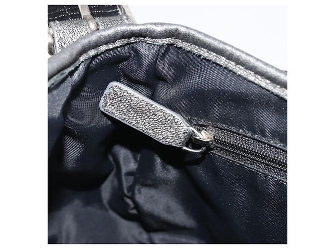 Borsa a tracolla Christian Dior Trotter Canvas Nera Argento Autentica 186592A Nero - vista 22