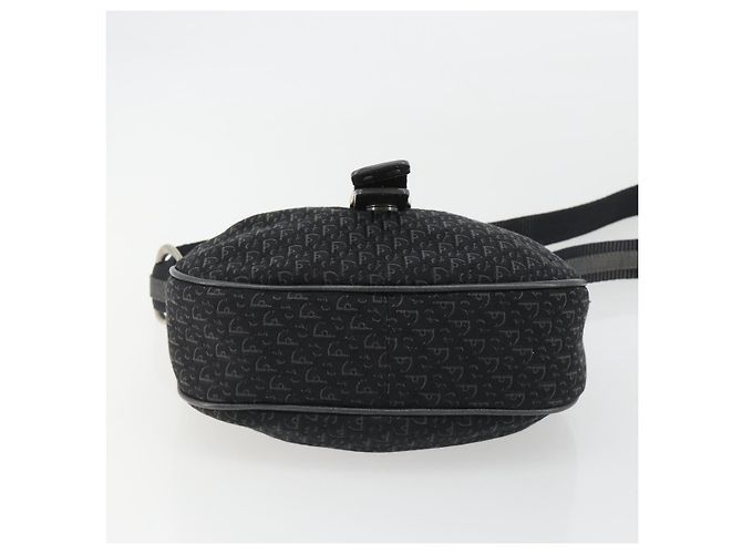 Borsa a tracolla Christian Dior Trotter Canvas Nera Argento Autentica 186592A Nero - vista 5