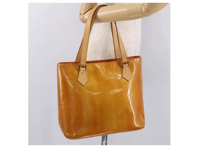 LOUIS VUITTON Borsa Monogram Vernis Houston Beige M91004 LV Auth 191517 - vista 26