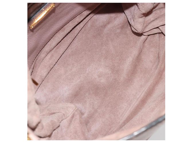 Borsa a Spalla Miu Miu in Pelle 2way Rosa Oro Auth BA13905A D'oro - vista 11