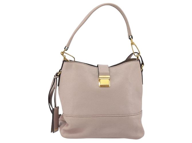 Borsa a Spalla Miu Miu in Pelle 2way Rosa Oro Auth BA13905A D'oro - vista 13