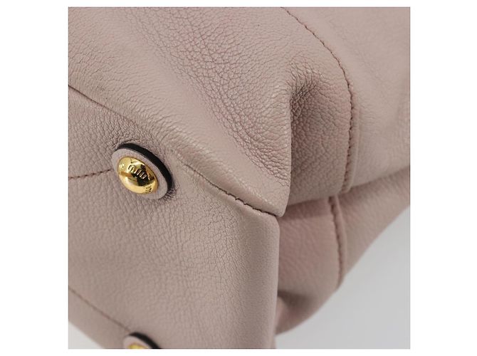 Borsa a Spalla Miu Miu in Pelle 2way Rosa Oro Auth BA13905A D'oro - vista 18