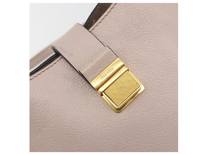 Borsa a Spalla Miu Miu in Pelle 2way Rosa Oro Auth BA13905A D'oro - vista 21