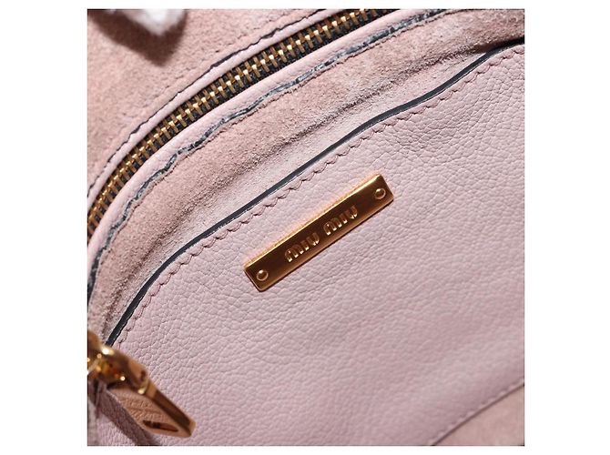 Borsa a Spalla Miu Miu in Pelle 2way Rosa Oro Auth BA13905A D'oro - vista 22