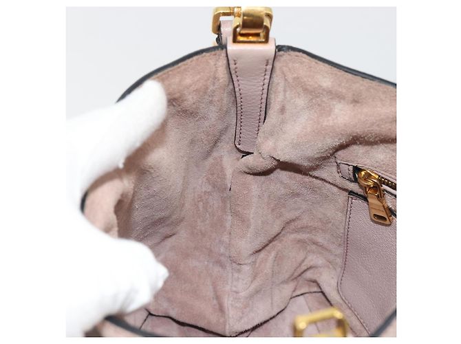 Borsa a Spalla Miu Miu in Pelle 2way Rosa Oro Auth BA13905A D'oro - vista 24