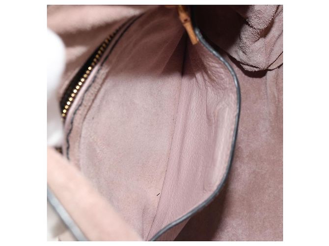 Borsa a Spalla Miu Miu in Pelle 2way Rosa Oro Auth BA13905A D'oro - vista 27