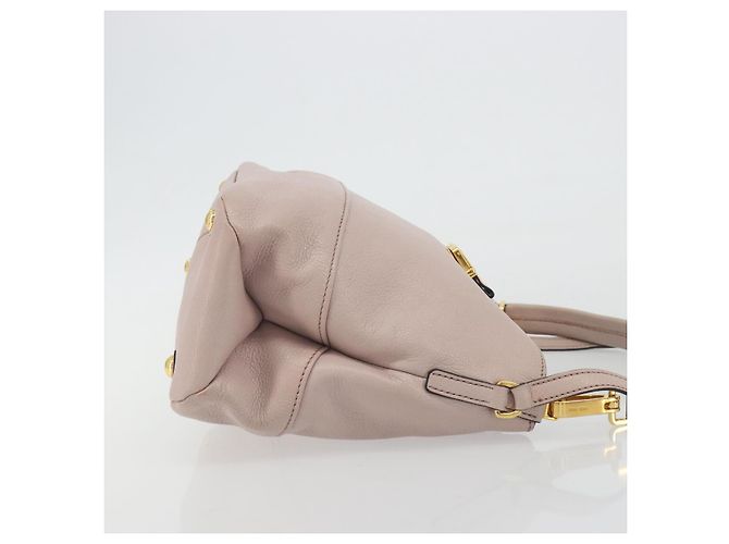 Borsa a Spalla Miu Miu in Pelle 2way Rosa Oro Auth BA13905A D'oro - vista 3