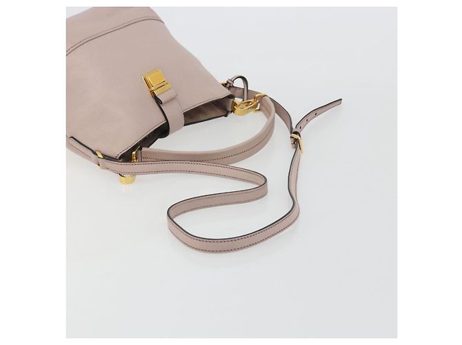 Borsa a Spalla Miu Miu in Pelle 2way Rosa Oro Auth BA13905A D'oro - vista 8