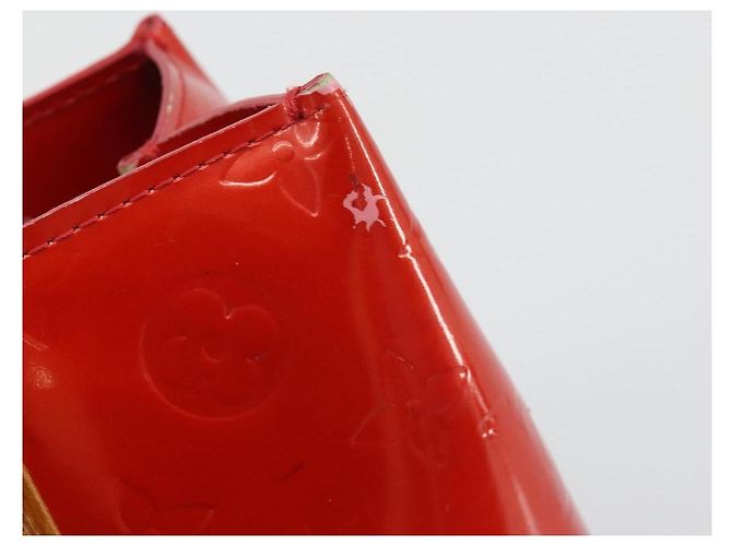 LOUIS VUITTON Monogram Vernis Reade PM Hand Bag Rouge M91088 LV Auth BA14001 Rosso - vista 10