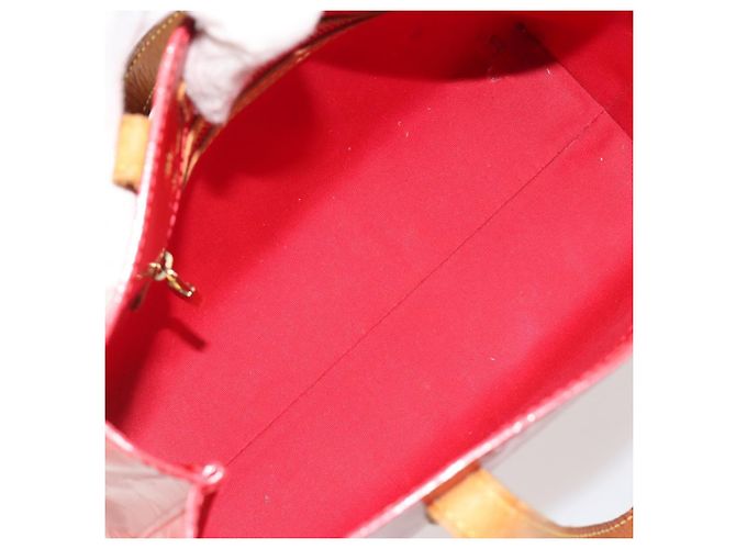 LOUIS VUITTON Monogram Vernis Reade PM Hand Bag Rouge M91088 LV Auth BA14001 Rosso - vista 11