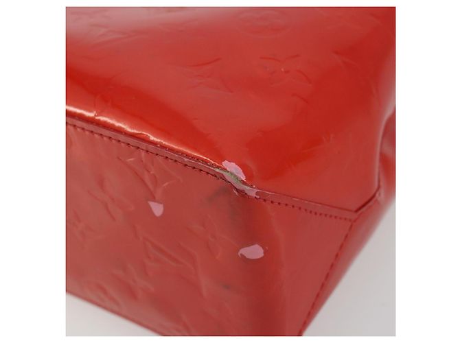 LOUIS VUITTON Monogram Vernis Reade PM Hand Bag Rouge M91088 LV Auth BA14001 Rosso - vista 15