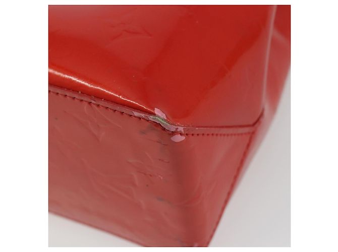 LOUIS VUITTON Monogram Vernis Reade PM Hand Bag Rouge M91088 LV Auth BA14001 Rosso - vista 17