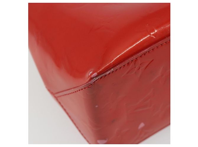LOUIS VUITTON Monogram Vernis Reade PM Hand Bag Rouge M91088 LV Auth BA14001 Rosso - vista 18
