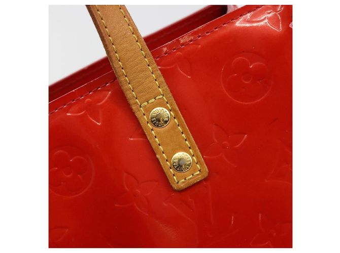 LOUIS VUITTON Monogram Vernis Reade PM Hand Bag Rouge M91088 LV Auth BA14001 Rosso - vista 19