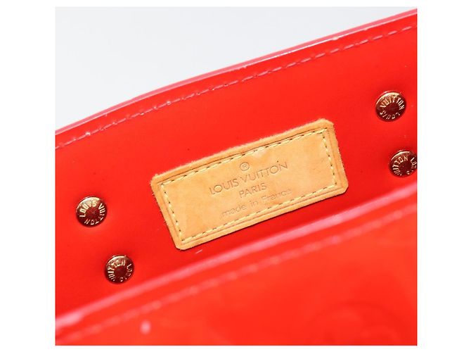 LOUIS VUITTON Monogram Vernis Reade PM Hand Bag Rouge M91088 LV Auth BA14001 Rosso - vista 20