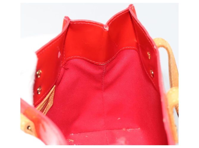 LOUIS VUITTON Monogram Vernis Reade PM Hand Bag Rouge M91088 LV Auth BA14001 Rosso - vista 21