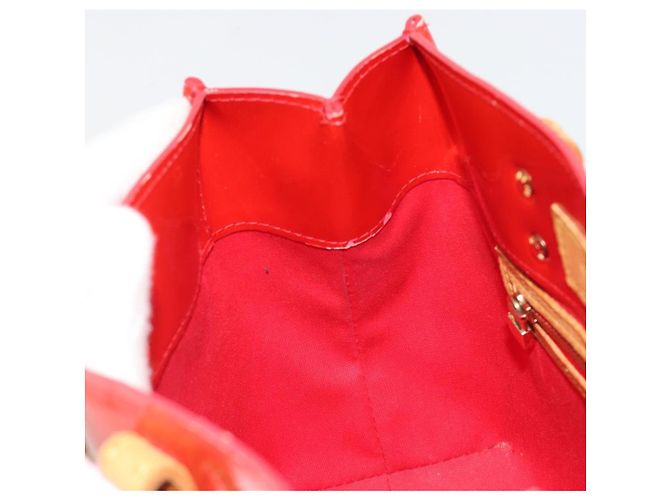LOUIS VUITTON Monogram Vernis Reade PM Hand Bag Rouge M91088 LV Auth BA14001 Rosso - vista 22