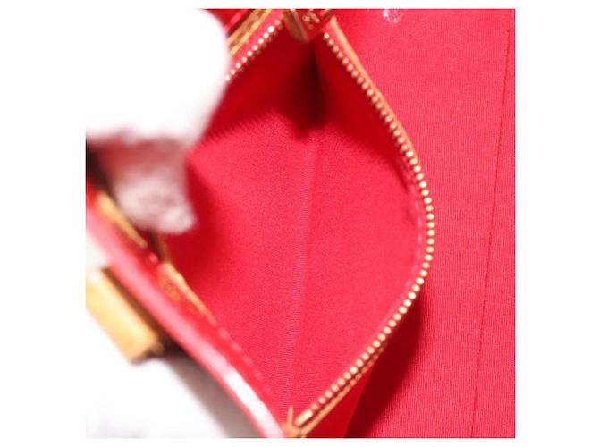 LOUIS VUITTON Monogram Vernis Reade PM Hand Bag Rouge M91088 LV Auth BA14001 Rosso - vista 24