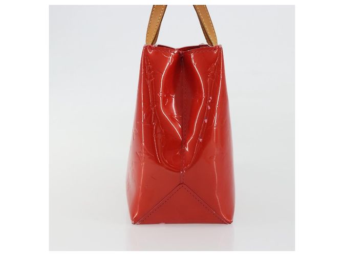 LOUIS VUITTON Monogram Vernis Reade PM Hand Bag Rouge M91088 LV Auth BA14001 Rosso - vista 5