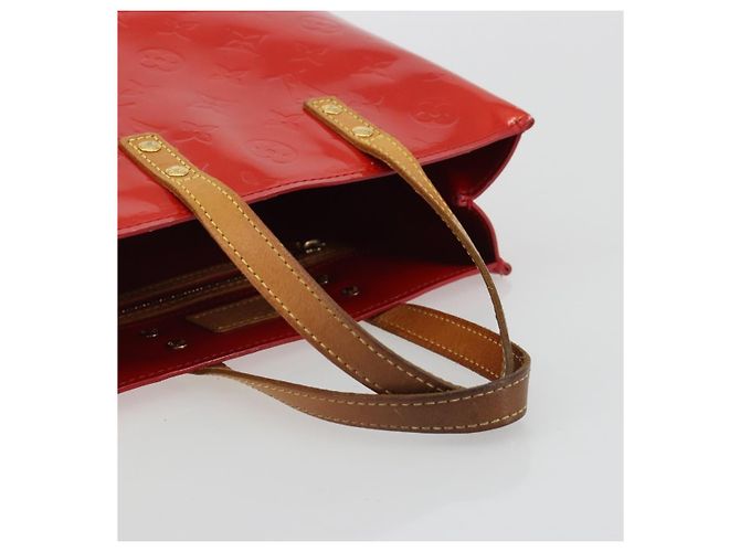LOUIS VUITTON Monogram Vernis Reade PM Hand Bag Rouge M91088 LV Auth BA14001 Rosso - vista 9