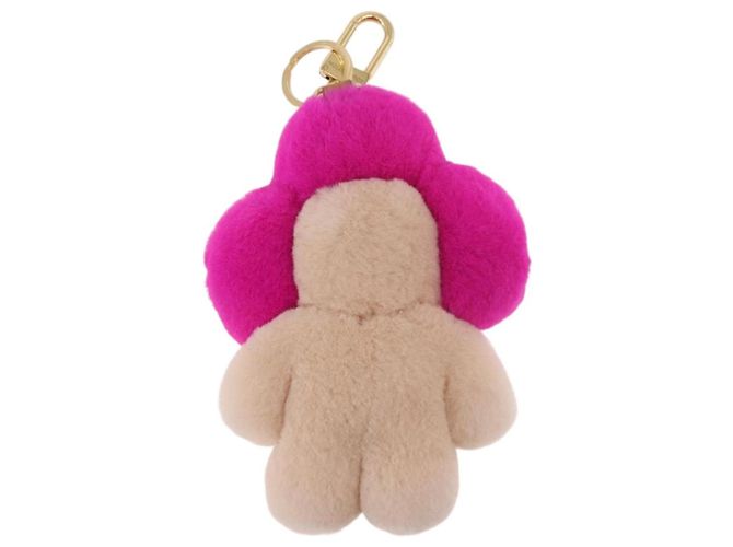 LOUIS VUITTON Vivienne Vison Christmas Key Holder Fur Pink M00870 Auth BA14035M - vista 6