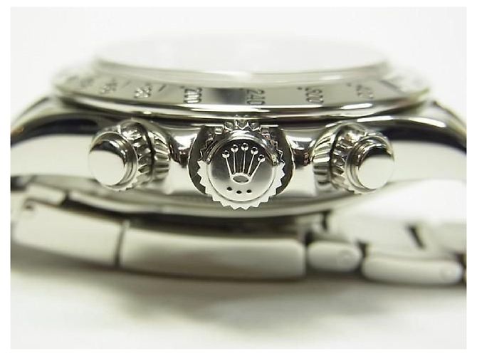ROLEX Daytona SS preto Ref.116520 série D Masculino Prata - vista 7