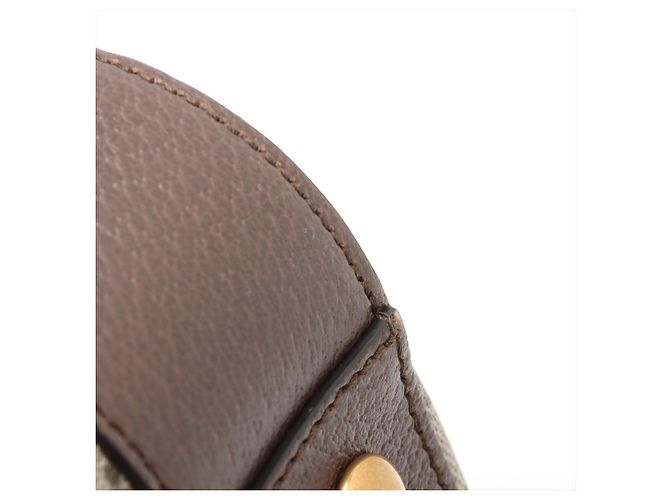 Gucci Borsa Ophidia Boston in pelle e tela GG Supreme marrone - vista 13