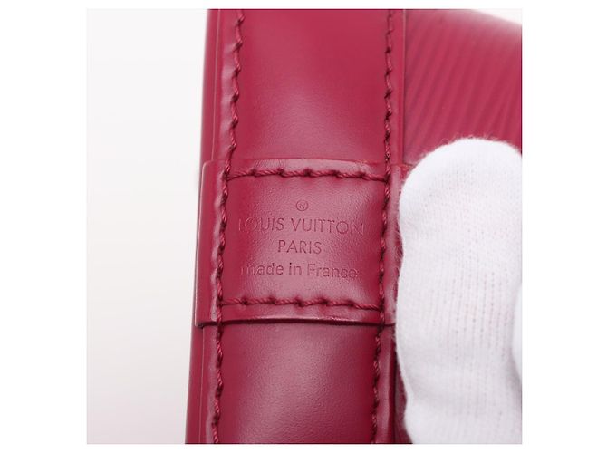 Louis Vuitton Borsa a mano Alma BB in pelle Epi Cherry Red Rosso - vista 10