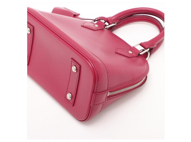 Louis Vuitton Borsa a mano Alma BB in pelle Epi Cherry Red Rosso - vista 3