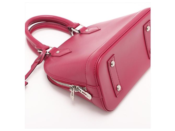Louis Vuitton Borsa a mano Alma BB in pelle Epi Cherry Red Rosso - vista 4