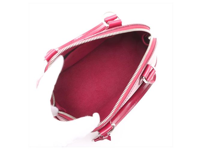 Louis Vuitton Borsa a mano Alma BB in pelle Epi Cherry Red Rosso - vista 8