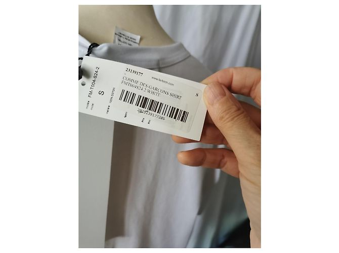 Comme Des Garcons Camiseta de algodón blanca con estampado de Muhammad Ali Negro Blanco Dorado - vista 6