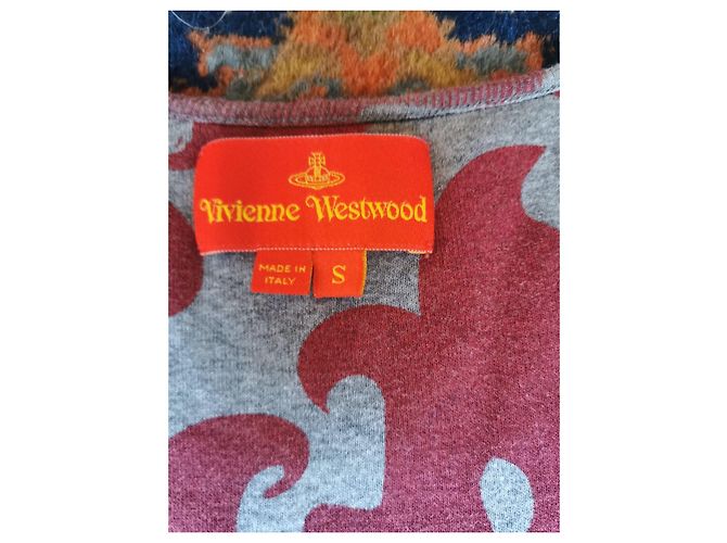 Top Vivienne Westwood de Algodón con Estampado Barroco - Gris/Rojo Roja - vista 2