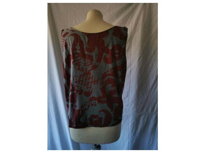 Top Vivienne Westwood de Algodón con Estampado Barroco - Gris/Rojo Roja - vista 4