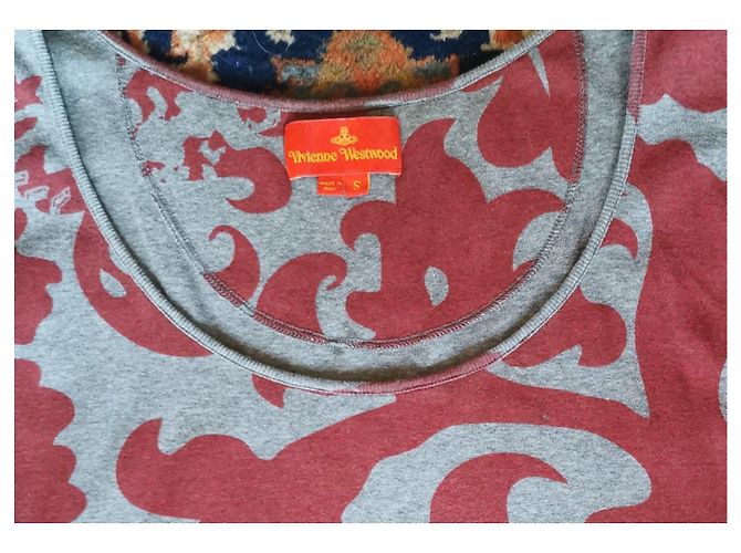 Top Vivienne Westwood de Algodón con Estampado Barroco - Gris/Rojo Roja - vista 5