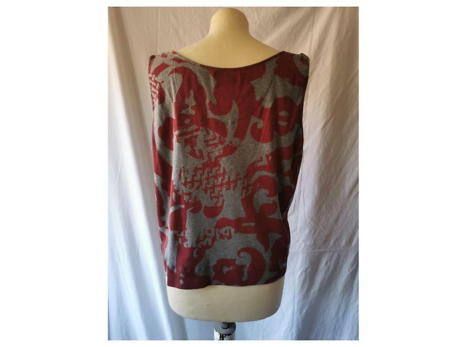 Top Vivienne Westwood de Algodón con Estampado Barroco - Gris/Rojo Roja - vista 8