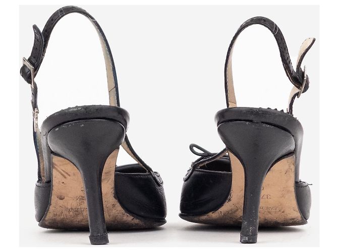 Scarpe slingback con frange e dettagli brogue Dior by Galliano 2000s - vista 3