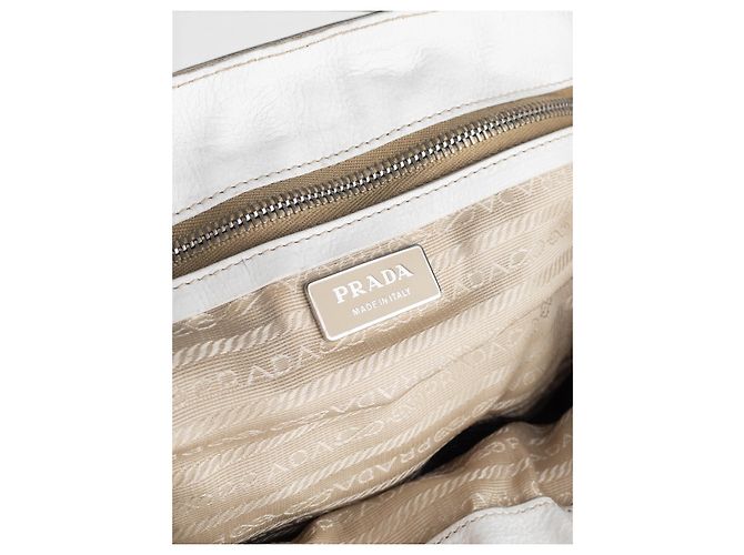 Borsa a tracolla Prada 2000s Hybrid 'Moon' Beige - vista 6