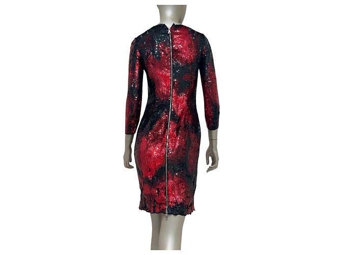 Balmain Tiger-Stripe Pailletten Mini-Kleid - Größe 38 gebraucht - Ansicht 4