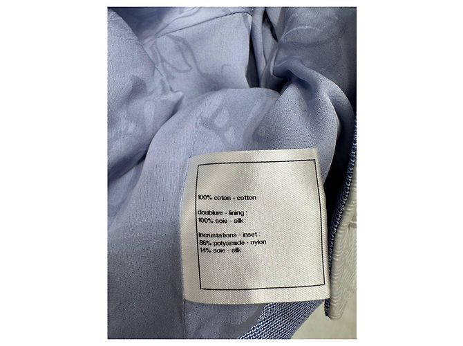 Timeless Chanel Blaues Kleid mit Cape – Spring 2013 Kollektion – Sz. 36 Gebraucht - Ansicht 5