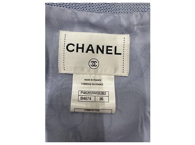 Timeless Chanel Blaues Kleid mit Cape – Spring 2013 Kollektion – Sz. 36 Gebraucht - Ansicht 6