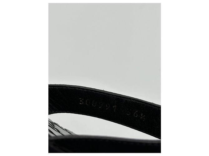 Gucci Guccissima Leder-Sandalen Schwarz mit Interlocking G - Ansicht 7