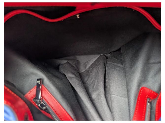 Zaino Explorafunk in pelle e gomma blu/rosso Christian Louboutin Nero - vista 6